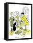 Hazel Cartoon-Ted Key-Framed Stretched Canvas