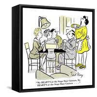 Hazel Cartoon-Ted Key-Framed Stretched Canvas