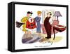 Hazel Cartoon-Ted Key-Framed Stretched Canvas