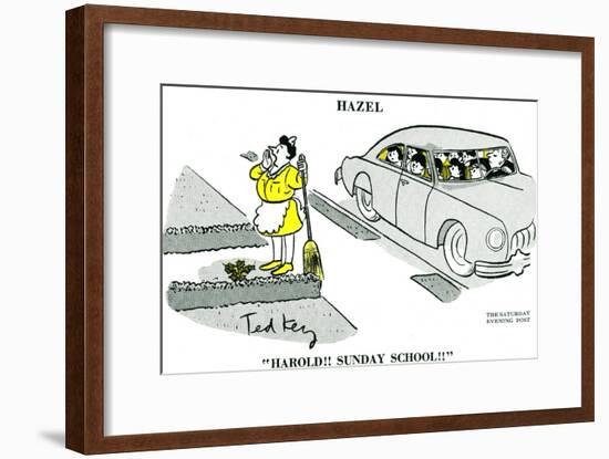 Hazel Cartoon-Ted Key-Framed Giclee Print