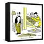 Hazel Cartoon-Ted Key-Framed Stretched Canvas