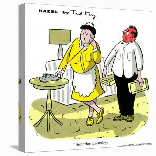 Hazel Cartoon-Ted Key-Stretched Canvas