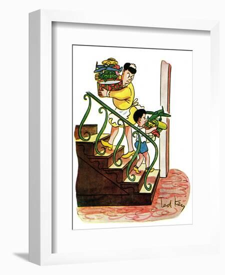 Hazel Cartoon-Ted Key-Framed Giclee Print