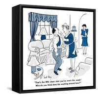 Hazel Cartoon-Ted Key-Framed Stretched Canvas