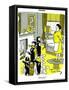 Hazel Cartoon-Ted Key-Framed Stretched Canvas