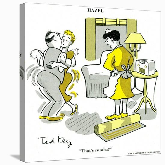 Hazel Cartoon-Ted Key-Stretched Canvas