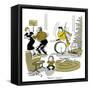 Hazel Cartoon-Ted Key-Framed Stretched Canvas