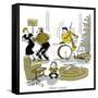 Hazel Cartoon-Ted Key-Framed Stretched Canvas