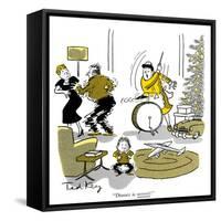 Hazel Cartoon-Ted Key-Framed Stretched Canvas