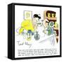 Hazel Cartoon-Ted Key-Framed Stretched Canvas