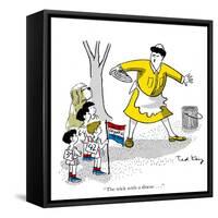 Hazel Cartoon-Ted Key-Framed Stretched Canvas