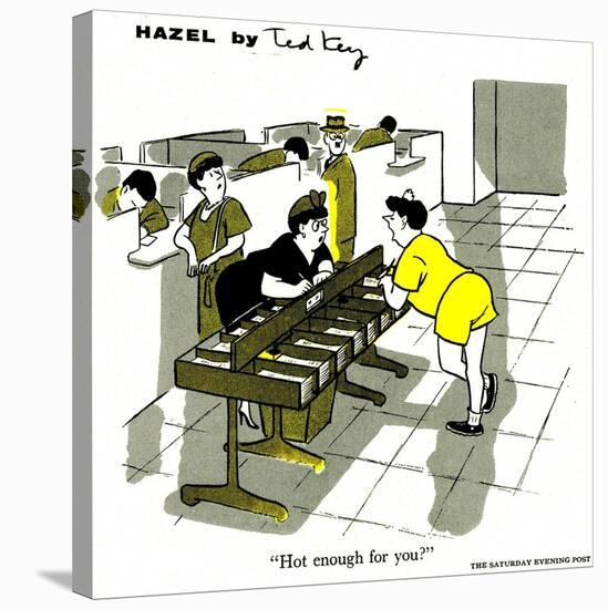 Hazel Cartoon-Ted Key-Stretched Canvas