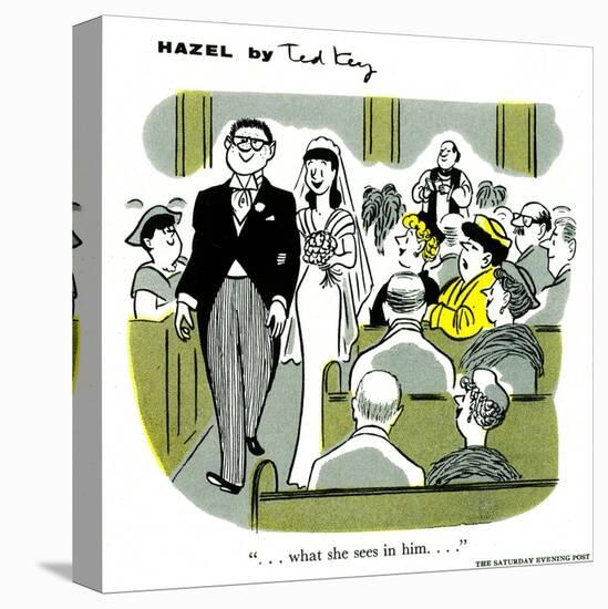 Hazel Cartoon-Ted Key-Stretched Canvas