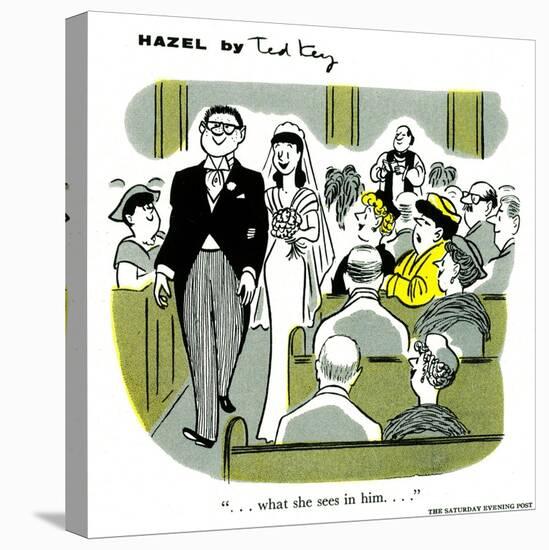 Hazel Cartoon-Ted Key-Stretched Canvas