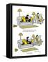 Hazel Cartoon-Ted Key-Framed Stretched Canvas