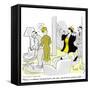 Hazel Cartoon-Ted Key-Framed Stretched Canvas