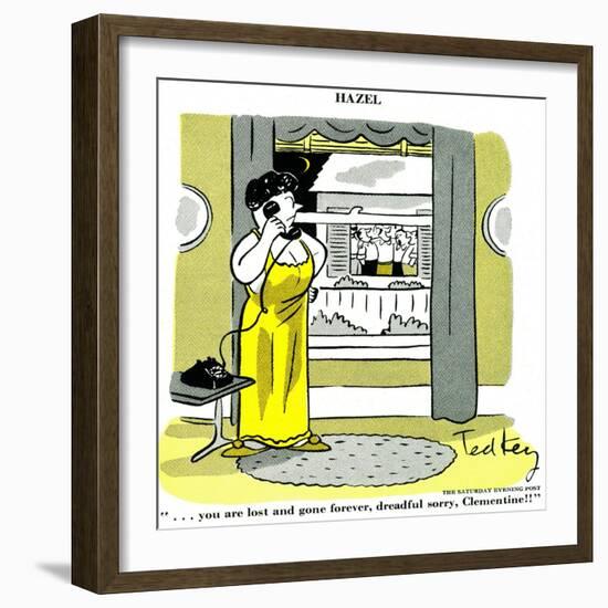 Hazel Cartoon-Ted Key-Framed Giclee Print