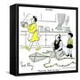 Hazel Cartoon-Ted Key-Framed Stretched Canvas