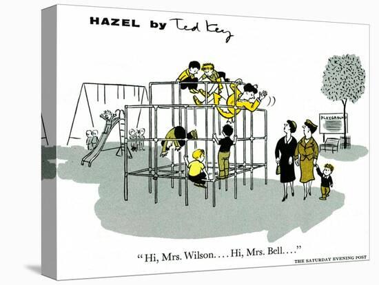 Hazel Cartoon-Ted Key-Stretched Canvas