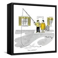 Hazel Cartoon-Ted Key-Framed Stretched Canvas