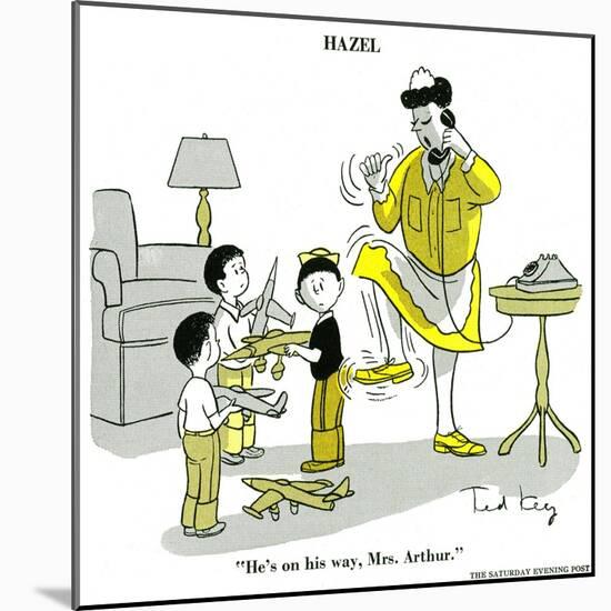 Hazel Cartoon-Ted Key-Mounted Giclee Print