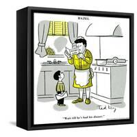 Hazel Cartoon-Ted Key-Framed Stretched Canvas