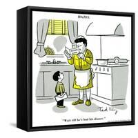 Hazel Cartoon-Ted Key-Framed Stretched Canvas