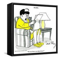 Hazel Cartoon-Ted Key-Framed Stretched Canvas