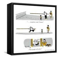 Hazel Cartoon-Ted Key-Framed Stretched Canvas