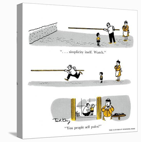 Hazel Cartoon-Ted Key-Stretched Canvas