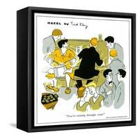 Hazel Cartoon-Ted Key-Framed Stretched Canvas