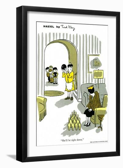 Hazel Cartoon-Ted Key-Framed Premium Giclee Print