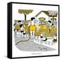 Hazel Cartoon-Ted Key-Framed Stretched Canvas