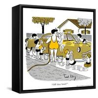 Hazel Cartoon-Ted Key-Framed Stretched Canvas