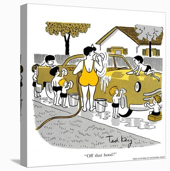 Hazel Cartoon-Ted Key-Stretched Canvas