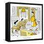 Hazel Cartoon-Ted Key-Framed Stretched Canvas