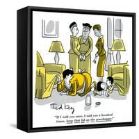 Hazel Cartoon-Ted Key-Framed Stretched Canvas