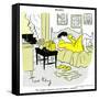 Hazel Cartoon-Ted Key-Framed Stretched Canvas