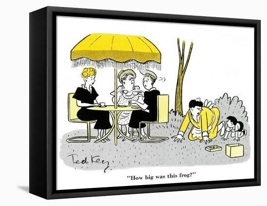 Hazel Cartoon-Ted Key-Framed Stretched Canvas