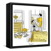 Hazel Cartoon-Ted Key-Framed Stretched Canvas