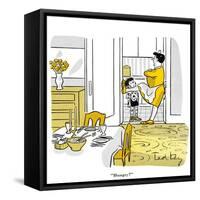 Hazel Cartoon-Ted Key-Framed Stretched Canvas