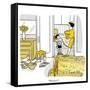 Hazel Cartoon-Ted Key-Framed Stretched Canvas