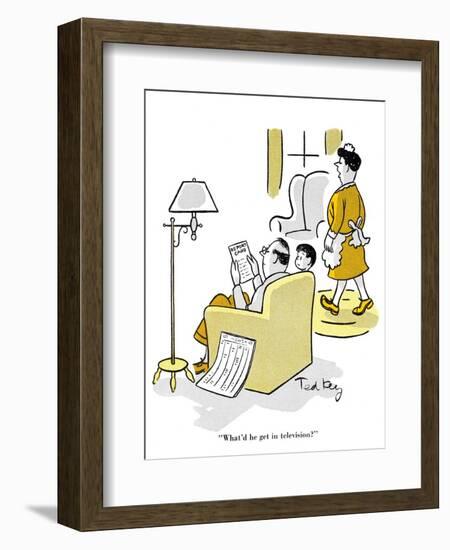 Hazel Cartoon-Ted Key-Framed Giclee Print