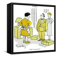 Hazel Cartoon-Ted Key-Framed Stretched Canvas