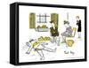 Hazel Cartoon-Ted Key-Framed Stretched Canvas