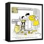 Hazel Cartoon-Ted Key-Framed Stretched Canvas