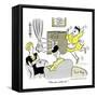 Hazel Cartoon-Ted Key-Framed Stretched Canvas