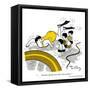 Hazel Cartoon-Ted Key-Framed Stretched Canvas