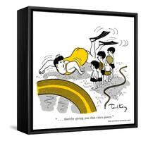 Hazel Cartoon-Ted Key-Framed Stretched Canvas