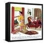 Hazel Cartoon-Ted Key-Framed Stretched Canvas